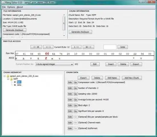 Download web tool or web app klang (structured binary file editor)