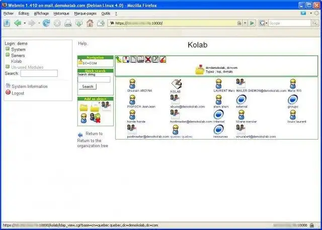 Download web tool or web app Kolab Webmin