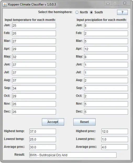 WebツールまたはWebアプリをダウンロードKoppenClimate Classifier