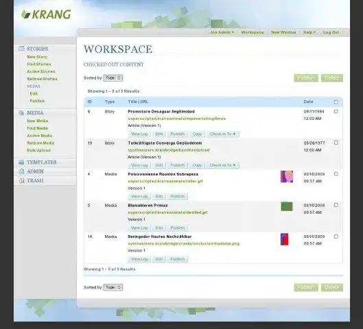 Download web tool or web app Krang