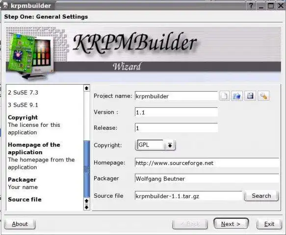 Web aracını veya web uygulamasını indirin KRPMBuilder