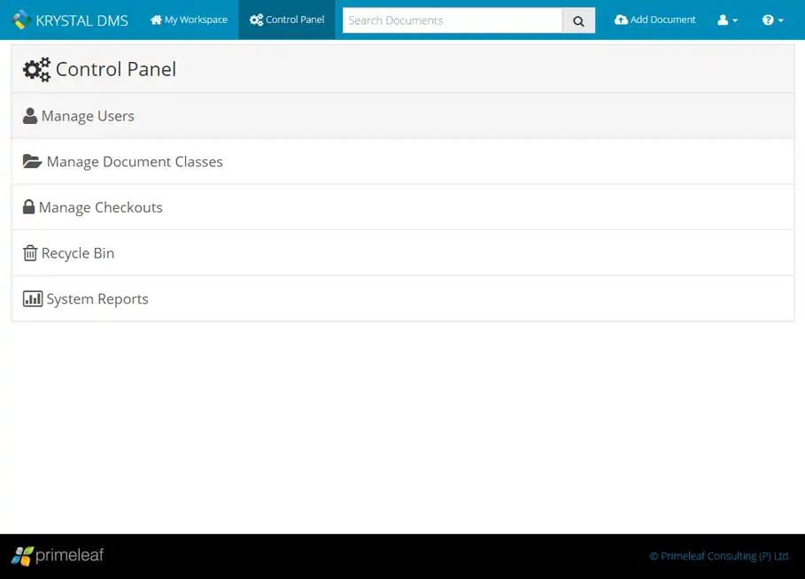 Download web tool or web app KRYSTAL Document Management System