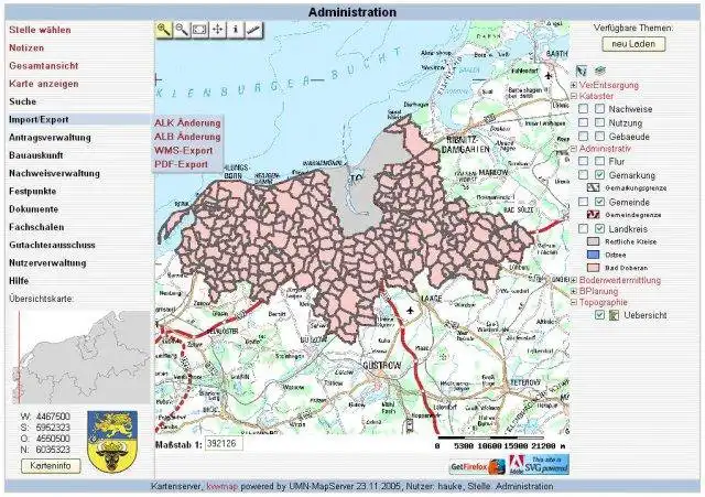 Download web tool or web app kvwmap - WebGIS solution to run in Windows online over Linux online