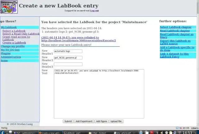 Download web tool or web app LabBook to run in Linux online