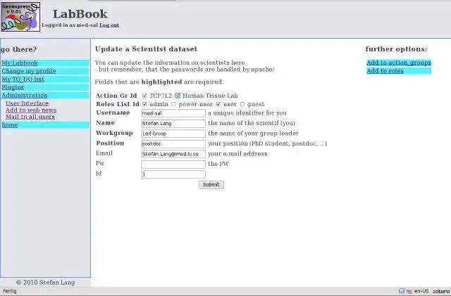 Download web tool or web app LabBook to run in Linux online