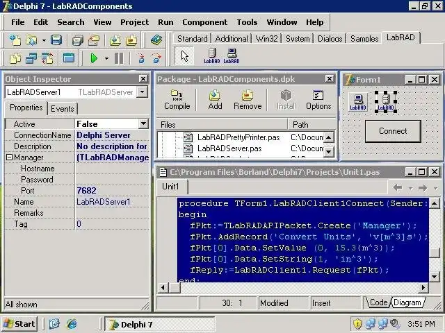 Download web tool or web app LabRAD for Delphi