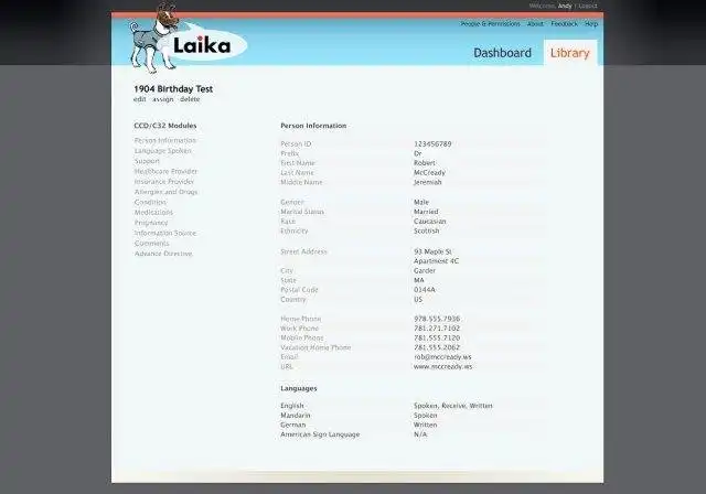 Télécharger l'outil Web ou l'application Web LAIKA : cadre de test EHR