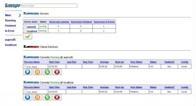 Download web tool or web app Lance job scheduler