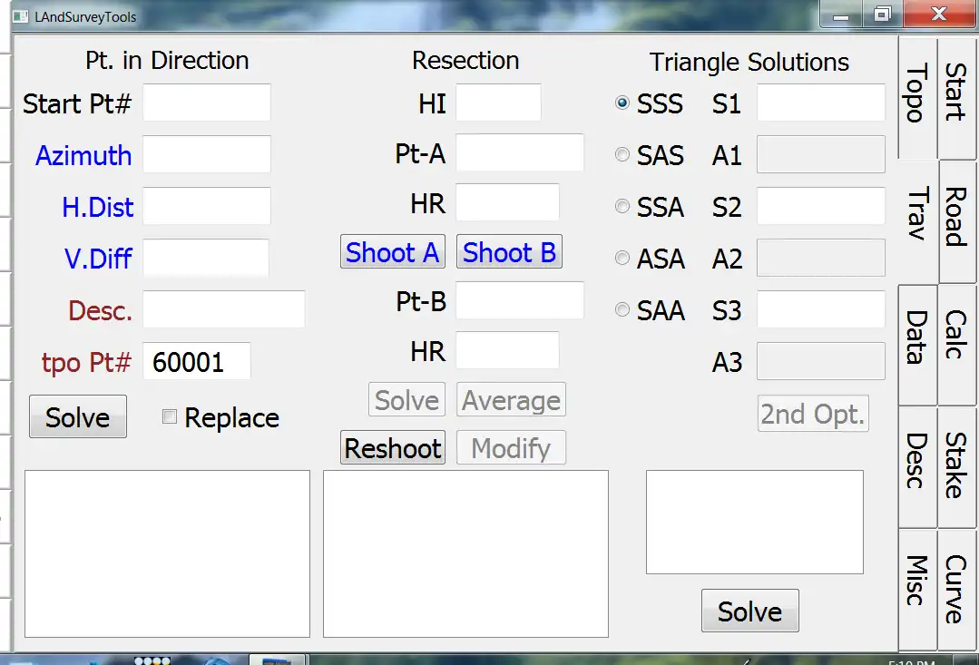 Download web tool or web app LAnd Survey Tools