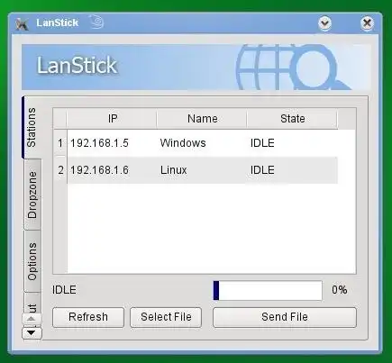 Загрузите веб-инструмент или веб-приложение LanStick