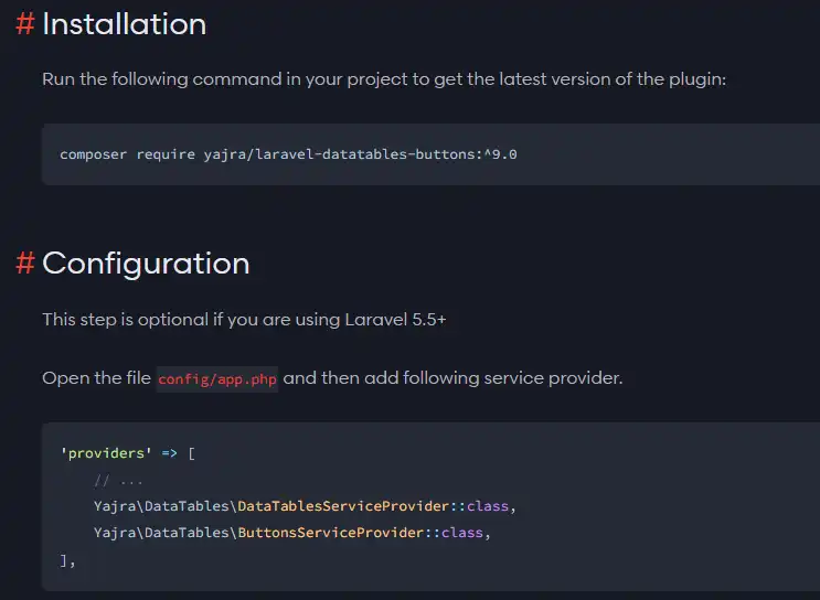 Download web tool or web app Laravel DataTables Buttons Plugin