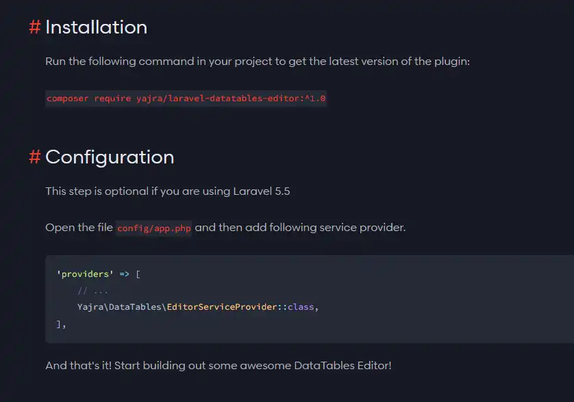 Download web tool or web app Laravel DataTables Editor Plugin