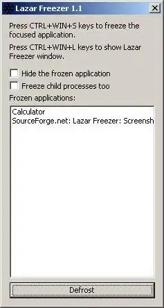 Download web tool or web app Lazar Freezer