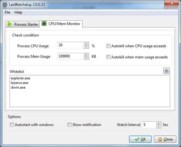 Download web tool or web app LazWatchDog