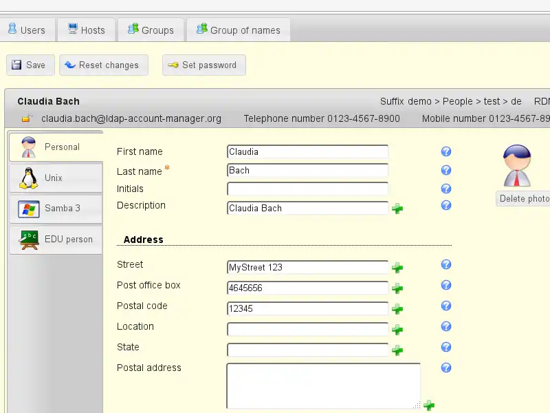 Download web tool or web app LDAP Account Manager