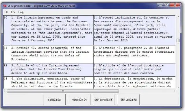 Télécharger l'outil Web ou l'application Web LF Aligner