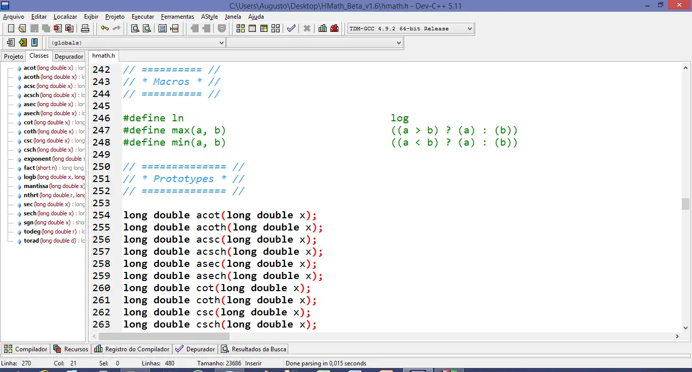 Download web tool or web app Lib Hyper Math for GCC (C++) to run in Linux online