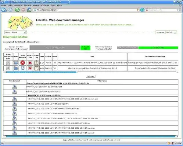 Download web tool or web app Libretto: Web download manager