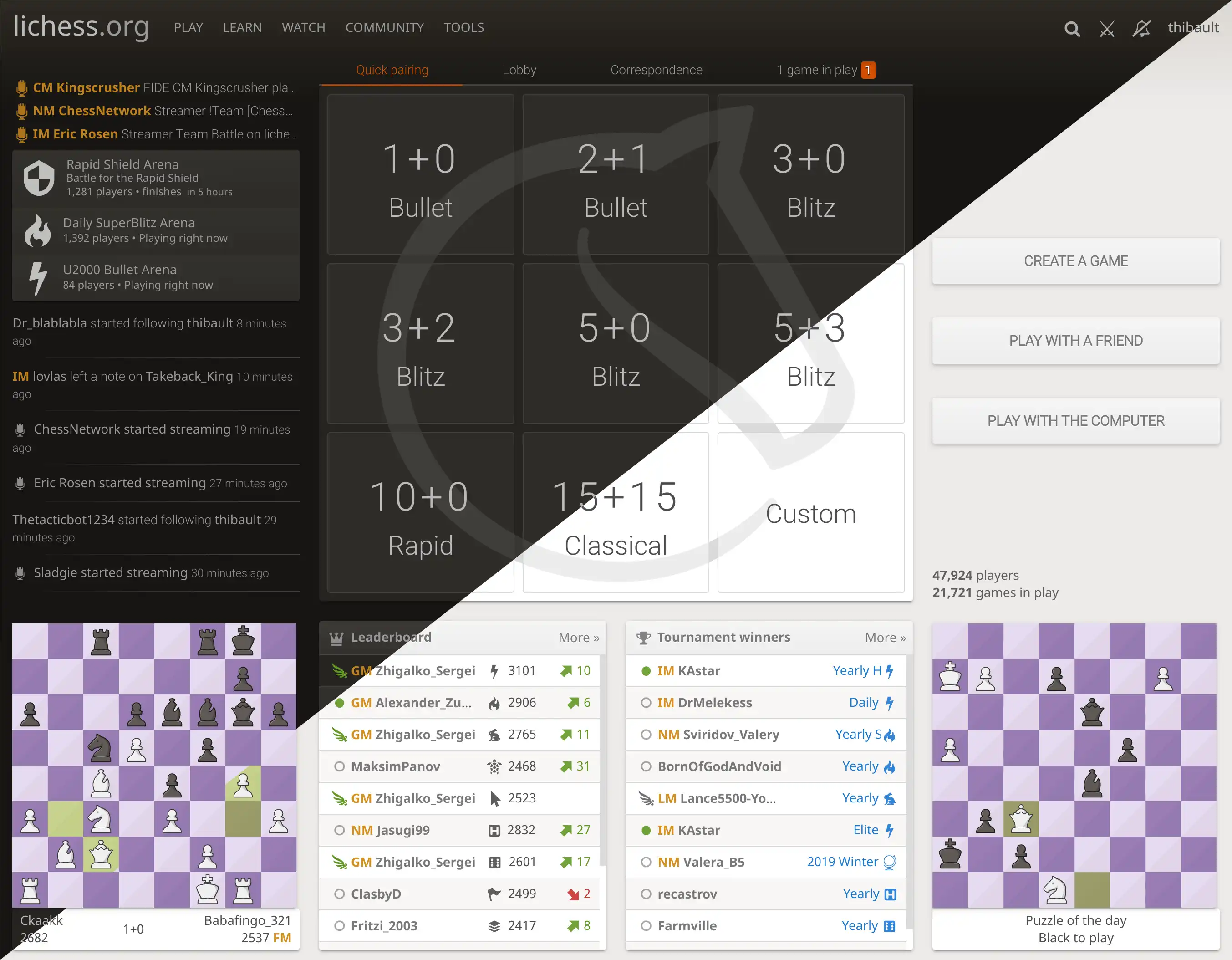 ابزار وب یا برنامه وب lichess.org را دانلود کنید