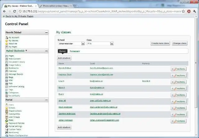 Download web tool or web app Liferay School Portal