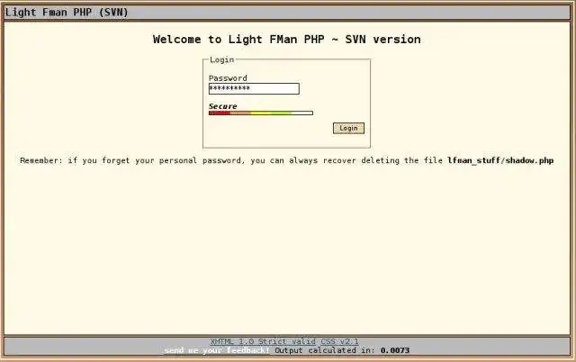 Download web tool or web app Light FMan PHP