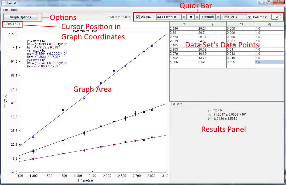 Download web tool or web app LineFit