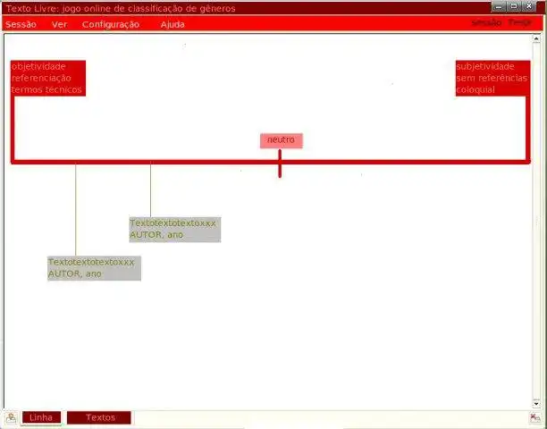 Download web tool or web app Linha do Texto Semiotic Classifier Game to run in Windows online over Linux online