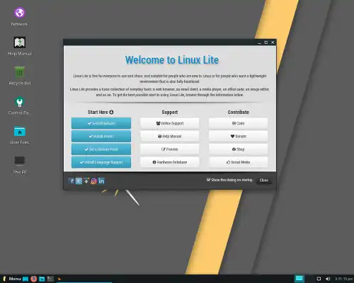 Hébergement Linux gratuit basé sur Linux Lite en ligne