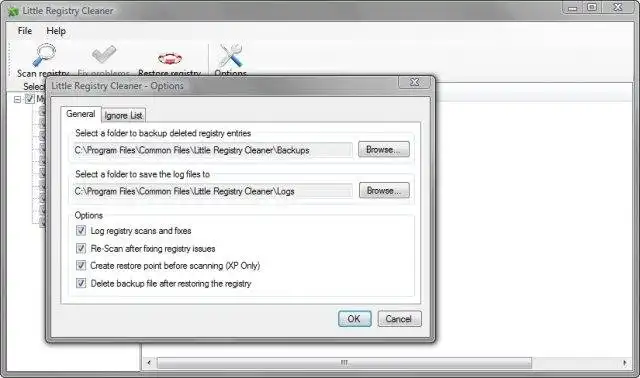 Download web tool or web app Little Registry Cleaner