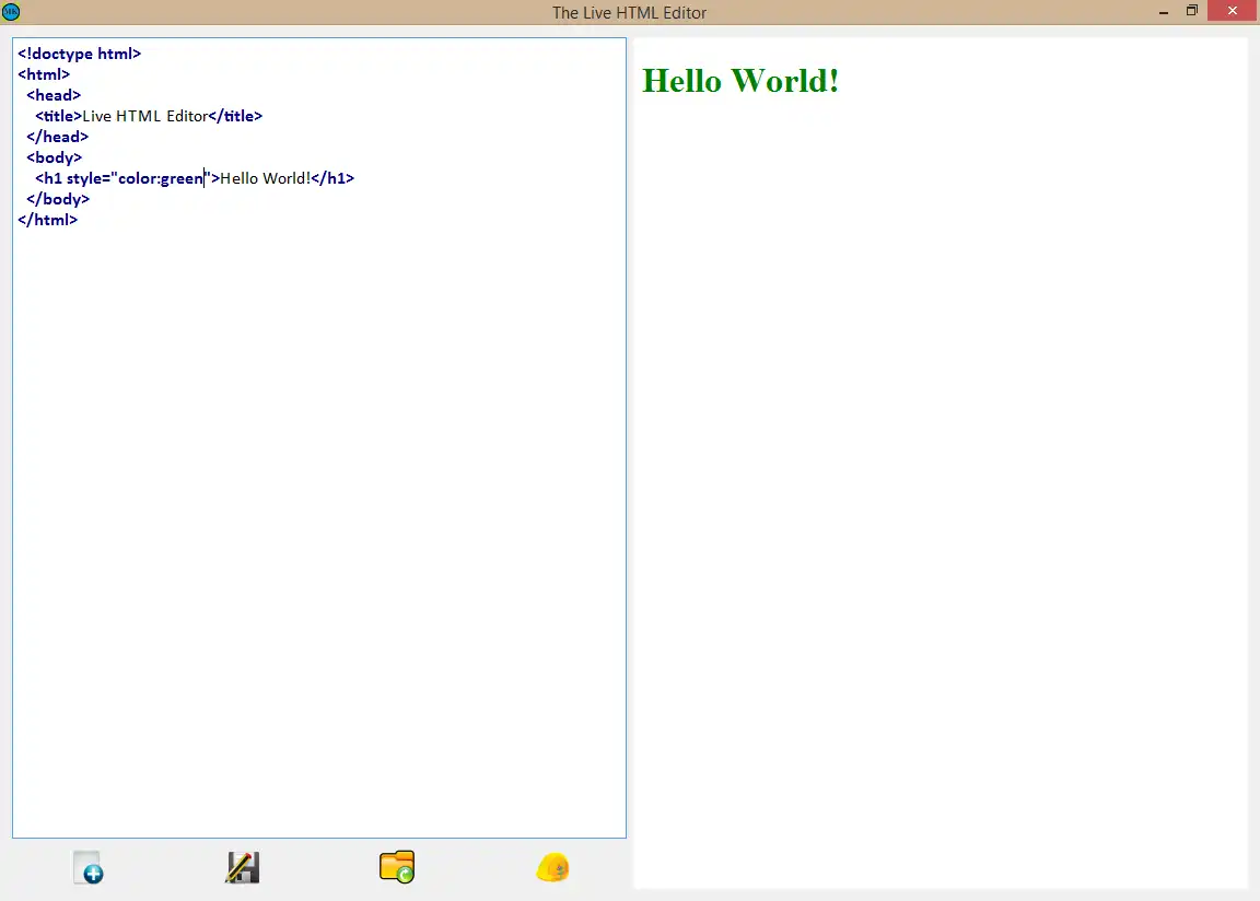 Download web tool or web app Live HTML Editor