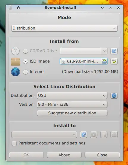 Download web tool or web app LiveUSB Install