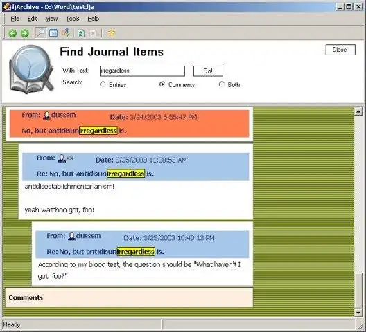 Download web tool or web app ljArchive