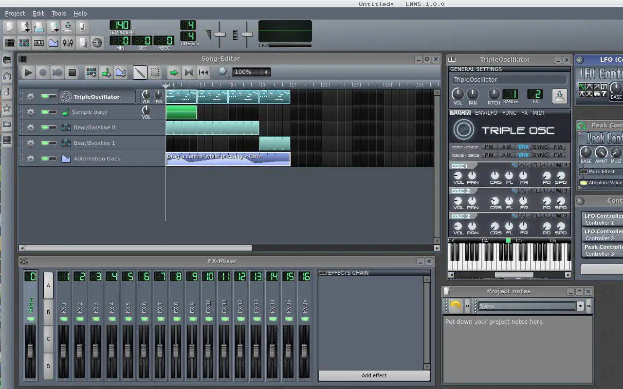 Download web tool or web app LMMS Digital Audio Workstation