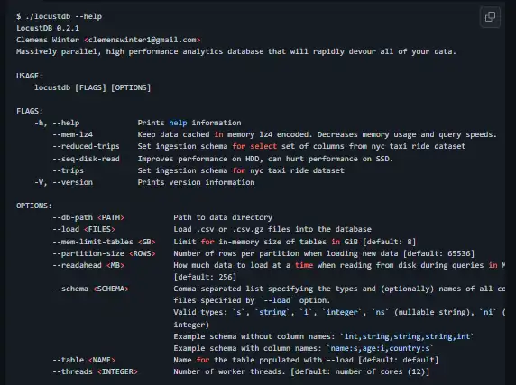 Download web tool or web app LocustDB