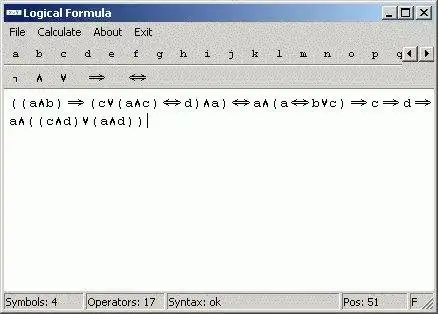 Download web tool or web app Logical Formula Evaluator