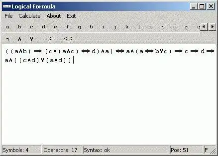 Download web tool or web app Logical Formula Evaluator to run in Windows online over Linux online