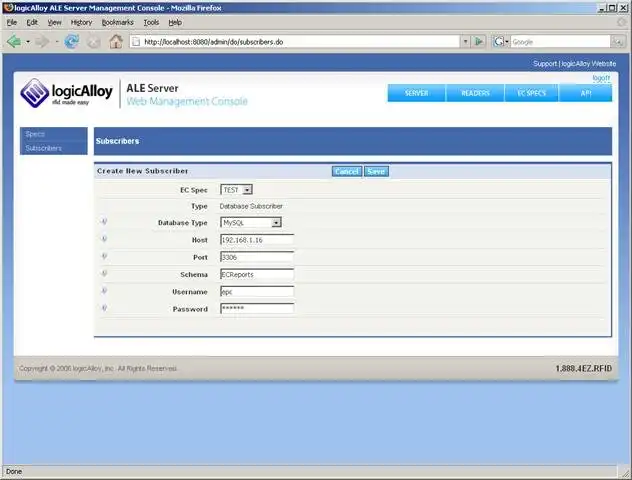 Download web tool or web app logicAlloy RFID Platform for EPC  ALE