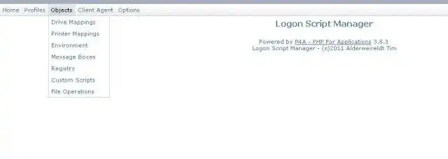 Download web tool or web app Logon Script Manager