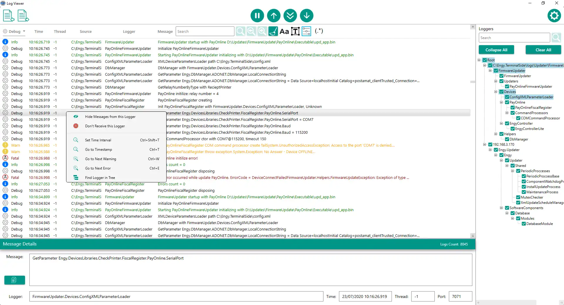 Download web tool or web app LogViewer (Log4j, NLog)