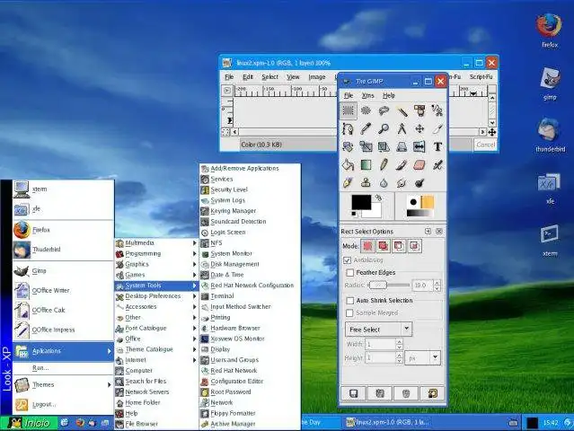 Web ツールまたは Web アプリのダウンロード Look Win XP デスクトップ:icewm+idesk+xfe