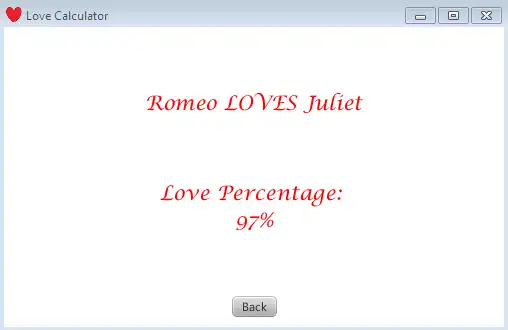 Download web tool or web app LoveCalculator