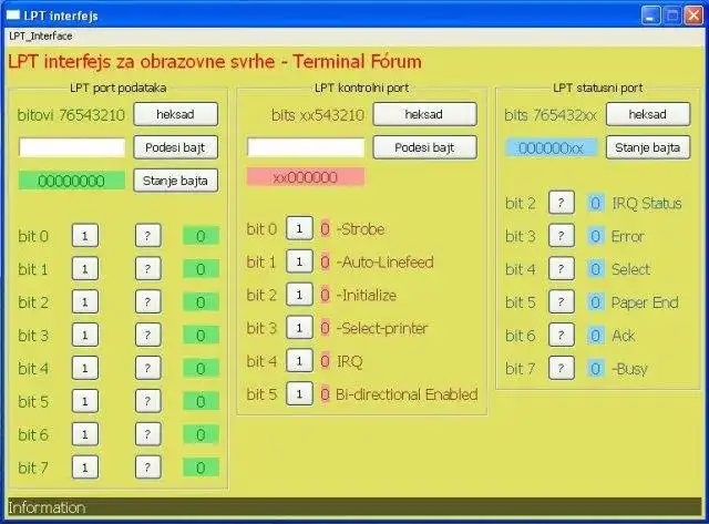 Download web tool or web app LPT Interface