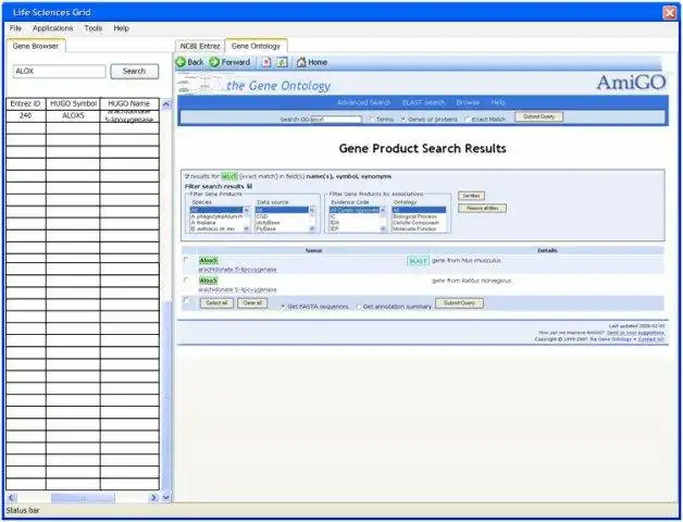 Download web tool or web app LSG (Life Science Grid) to run in Windows online over Linux online