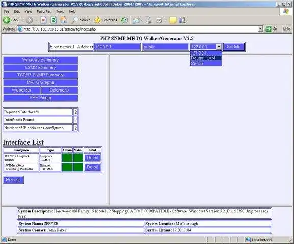 Download web tool or web app LSMS SNMP to MRTG toolset