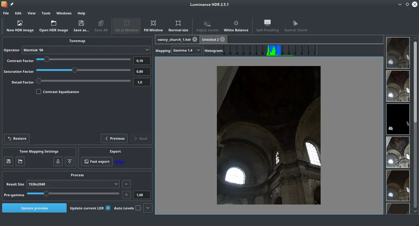 Download web tool or web app Luminance HDR to run in Windows online over Linux online