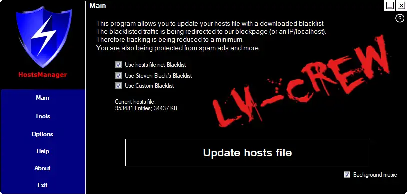 Download web tool or web app LVC-HostsManager