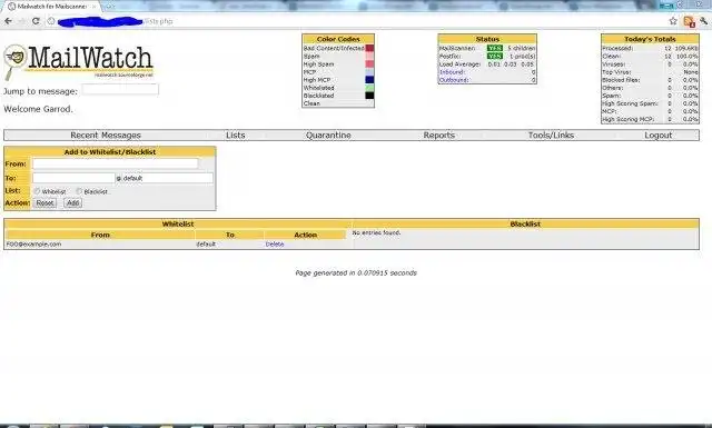 Download web tool or web app MailWatch for MailScanner