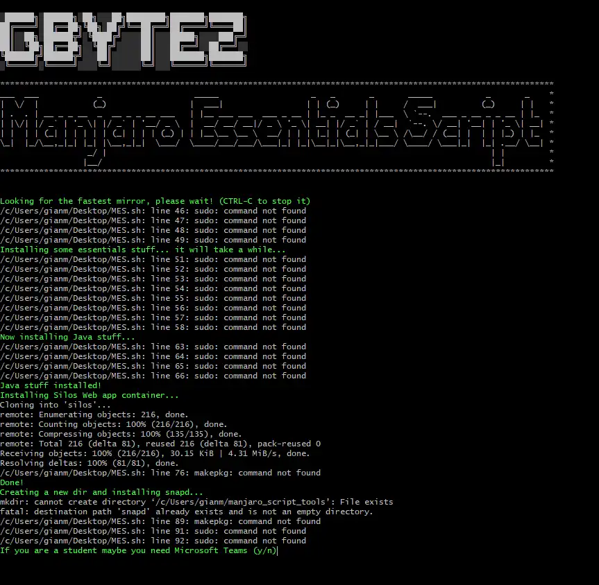 Download web tool or web app Manjaro Essentials Script