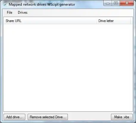 Download web tool or web app  Map Network Drives WScript Generator