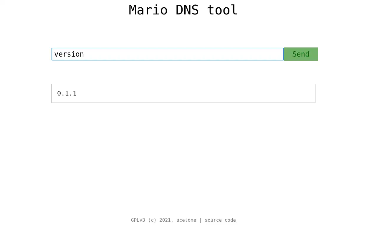 Download web tool or web app Mario DNS tool